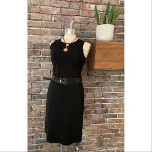 Theory Fitted Black Sleeveless Shift Dress - Sz 8